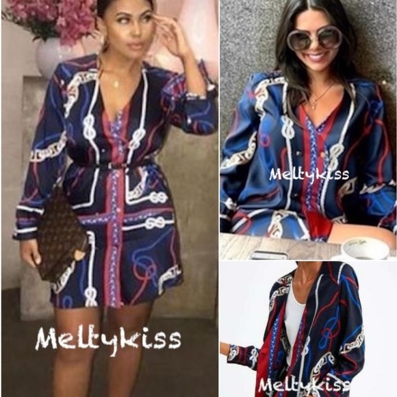 zara knot print dress